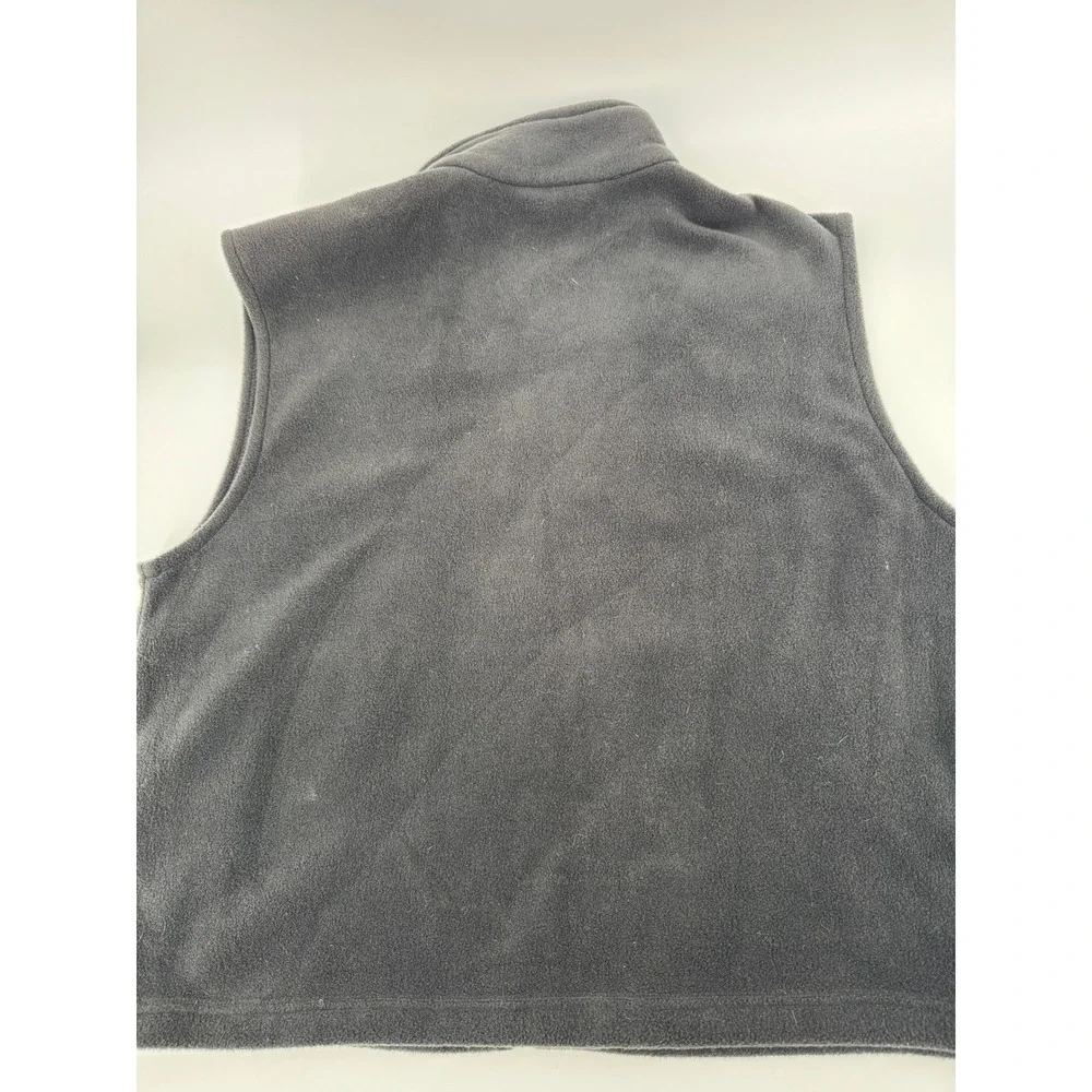 Columbia Fleece Vest Mens XL Full‎ Zip Pockets Dark Gray Outdoor
